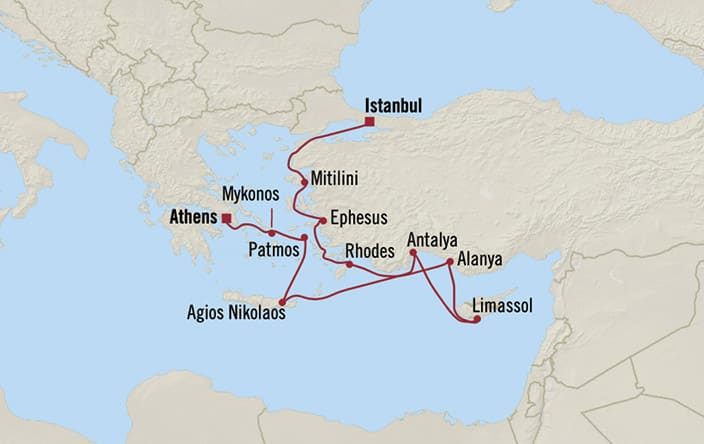 oceania cruises istanbul to athens